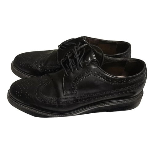 Pre-owned Pollini Lace Ups In Black