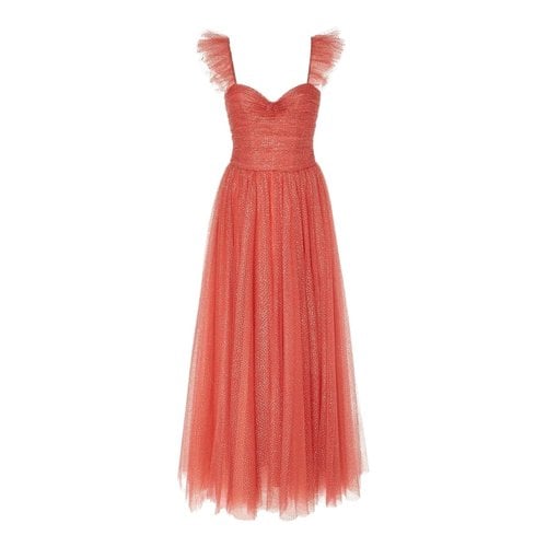 Pre-owned Monique Lhuillier Maxi Dress In Pink