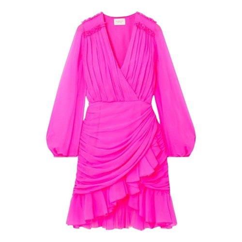 Pre-owned Giambattista Valli Silk Mini Dress In Pink