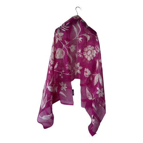 Pre-owned Dkny Linen Scarf In Multicolour
