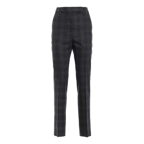 Pre-owned Max Mara Cashmere Straight Pants In Grey