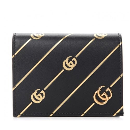 Pre-owned Gucci Leather Wallet In Black