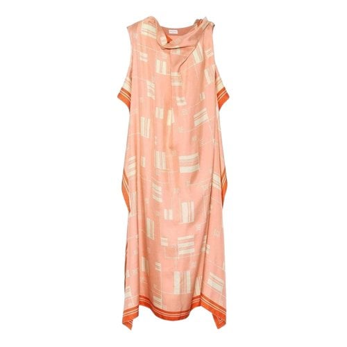 Pre-owned Dries Van Noten Silk Mid-length Dress In Pink