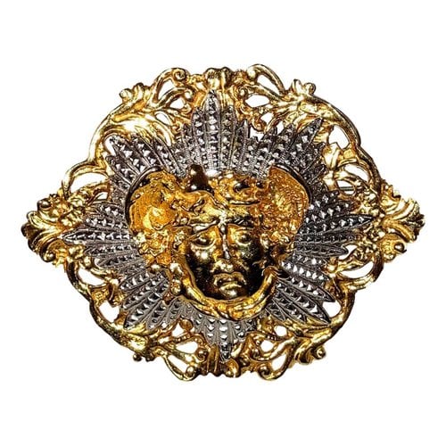 Pre-owned Judith Leiber Pin & Brooche In Gold