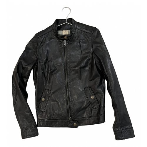 Pre-owned Zadig & Voltaire Leather Jacket In Black