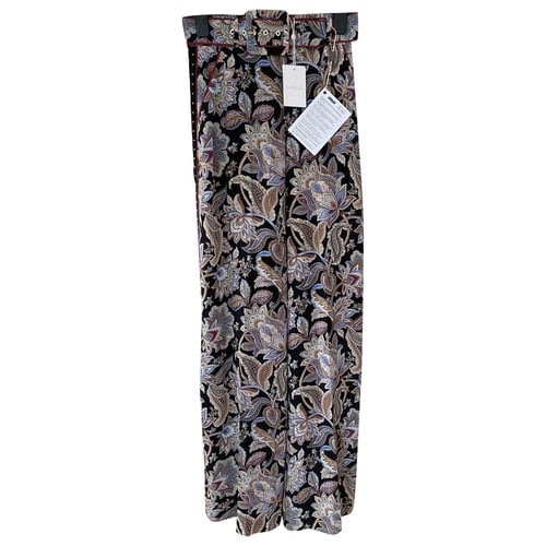 Pre-owned Zimmermann Silk Trousers In Multicolour