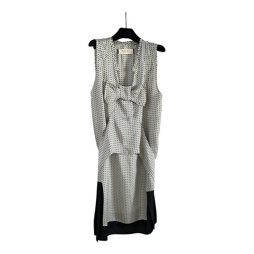 Pre-owned Marni Silk Mid-length Dress In White