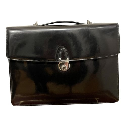 Pre-owned Bally Leather Travel Bag In Black