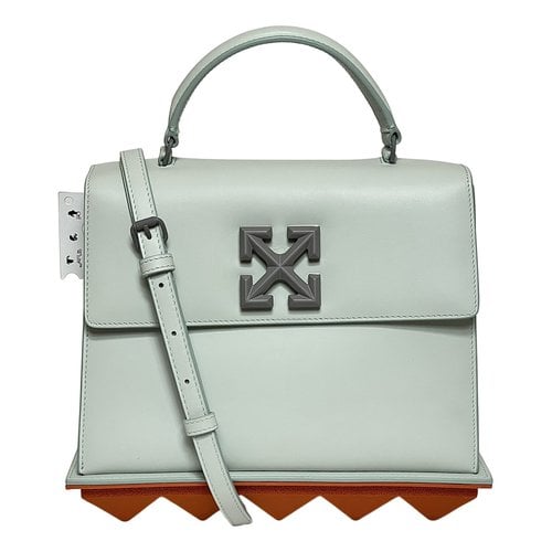 Pre-owned Off-white Leather Handbag In Green
