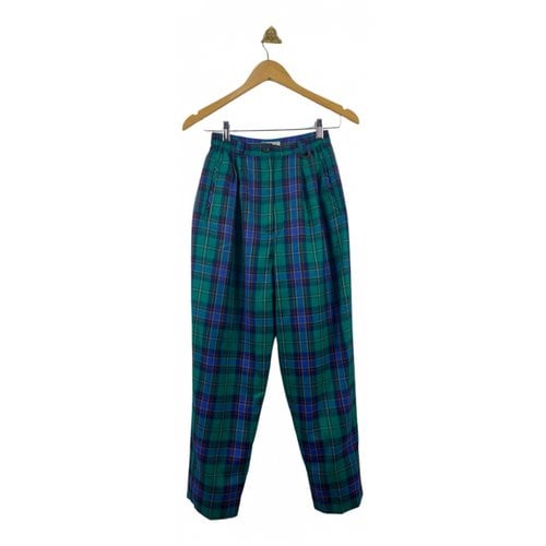 Pre-owned Balenciaga Wool Trousers In Multicolour