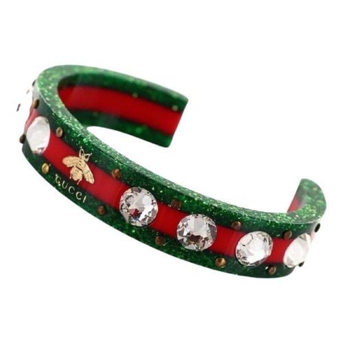 Pre-owned Gucci Bracelet In Green