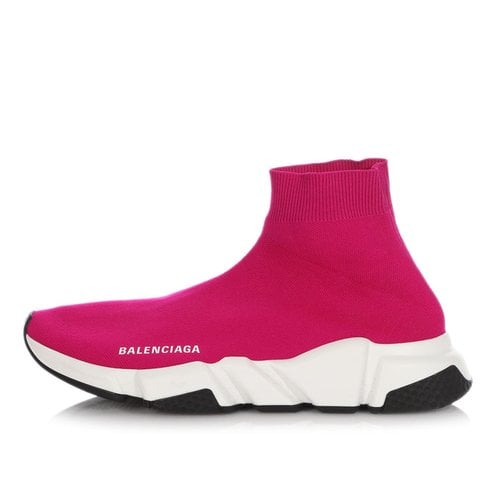 Pre-owned Balenciaga Speed Trainers In Pink