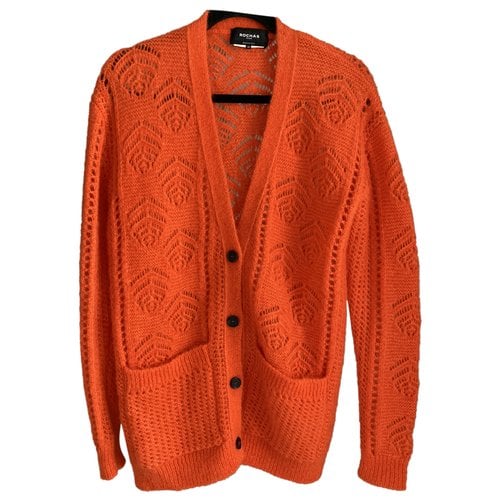 Pre-owned Rochas Wool Cardigan In Orange