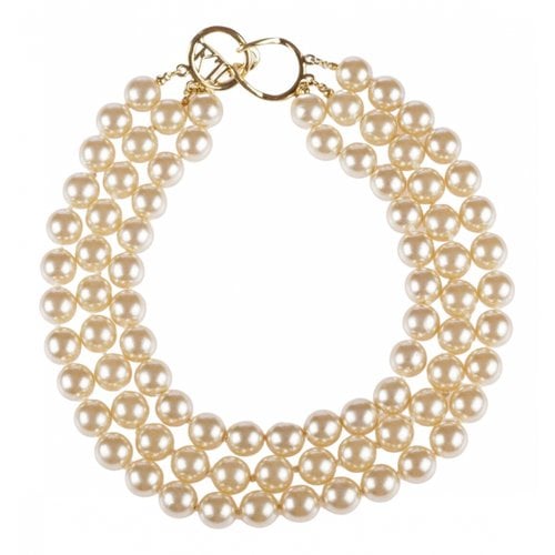 Pre-owned Kenneth Jay Lane Necklace In White