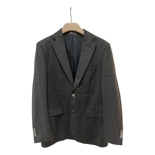 Pre-owned Massimo Dutti Cashmere Jacket In Grey