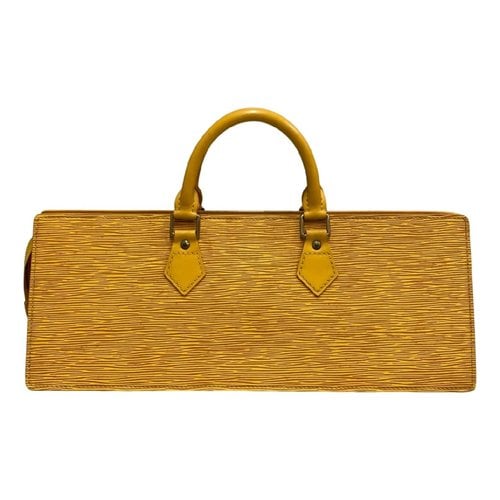 Pre-owned Louis Vuitton Sac D'épaule Leather Handbag In Yellow