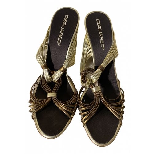 Pre-owned Dsquared2 Leather Sandal In Beige