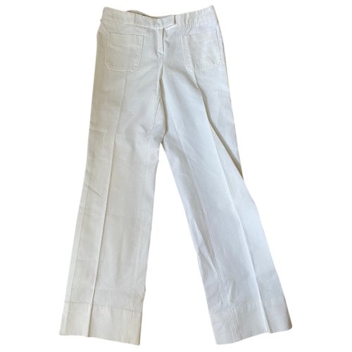Pre-owned Barbara Bui Large Pants In White