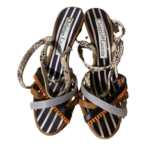 Pre-owned Christian Lacroix Leather Sandal In Multicolour