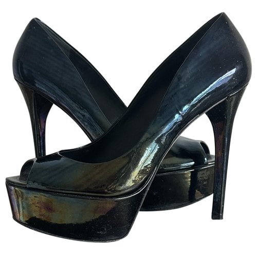 Pre-owned Brian Atwood Patent Leather Heels In Black
