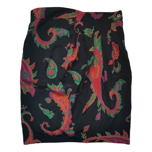 Pre-owned Genny Silk Mid-length Skirt In Multicolour