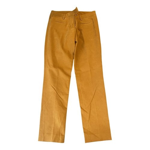 Pre-owned True Royal Trousers In Orange