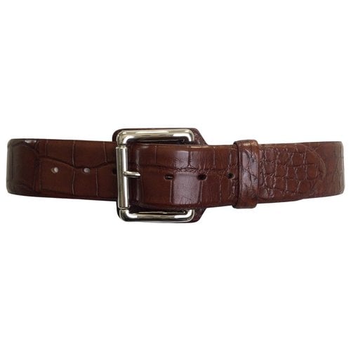 Pre-owned Ralph Lauren Exotic Leathers Belt In Brown
