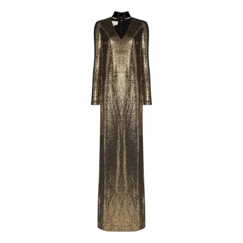 Pre-owned Gucci Maxi Dress In Gold
