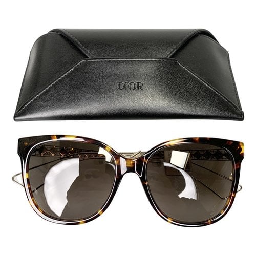 Pre-owned Dior Oversized Sunglasses In Brown
