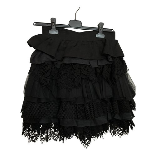 Pre-owned Fausto Puglisi Linen Mid-length Skirt In Black