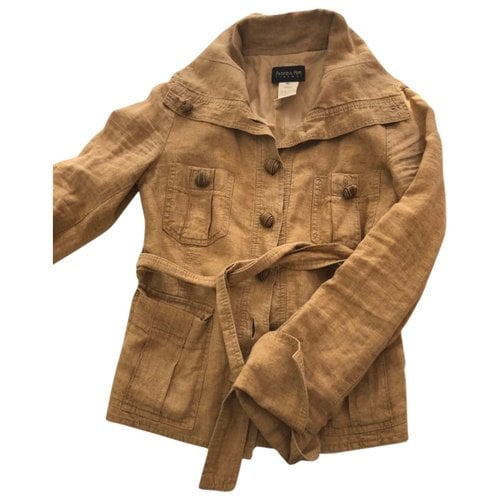 Pre-owned Patrizia Pepe Linen Jacket In Camel