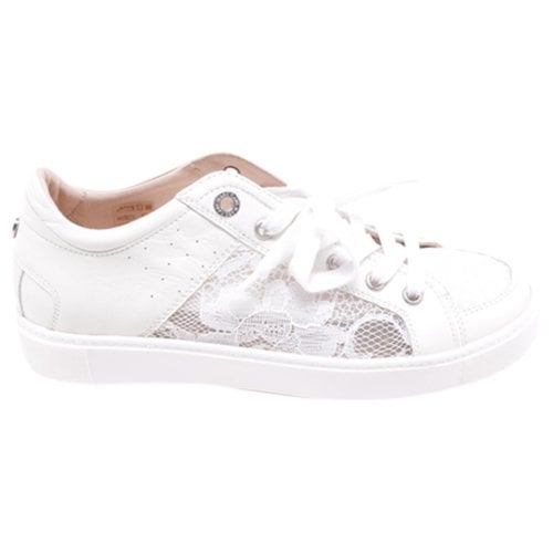 Pre-owned Marc Cain Leather Trainers In White