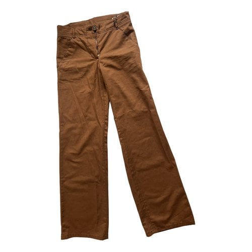 Pre-owned Bottega Veneta Straight Pants In Brown