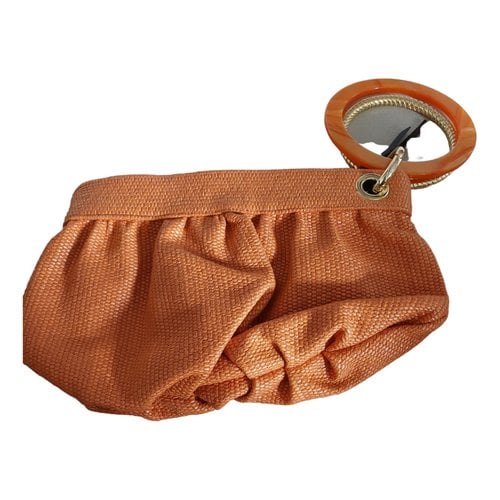 Pre-owned Almala Cloth Clutch Bag In Orange