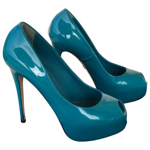 Pre-owned Le Silla Patent Leather Heels In Turquoise