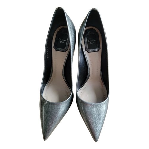 Pre-owned Dior Leather Heels In Metallic