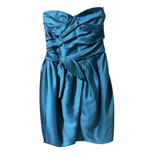 Pre-owned Marc By Marc Jacobs Silk Mini Dress In Blue