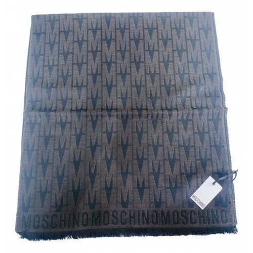 Pre-owned Moschino Wool Scarf & Pocket Square In Brown