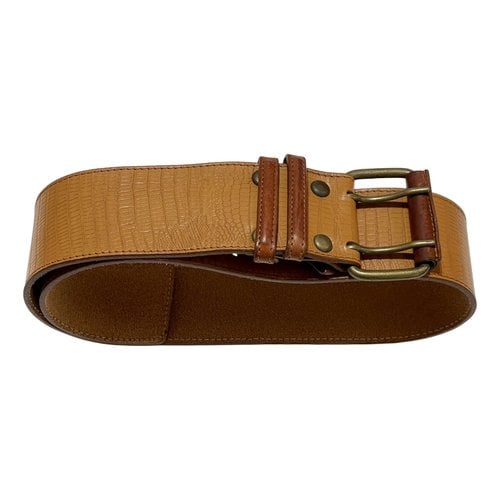 Pre-owned Mauro Grifoni Leather Belt In Camel