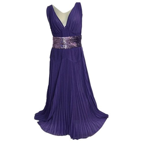 Pre-owned D&g Silk Mid-length Dress In Purple