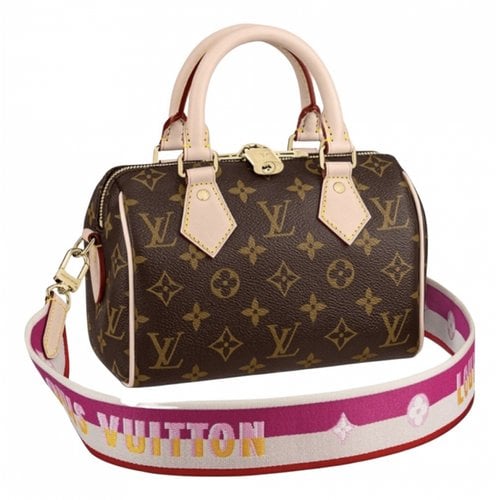 Pre-owned Louis Vuitton Nano Speedy / Mini Hl Leather Crossbody Bag In Pink