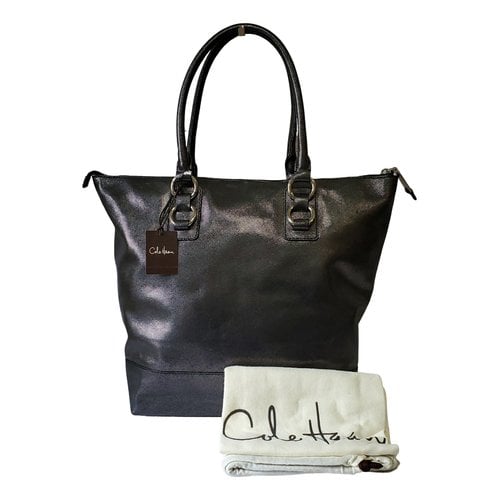 Pre-owned Cole Haan Leather Tote In Black