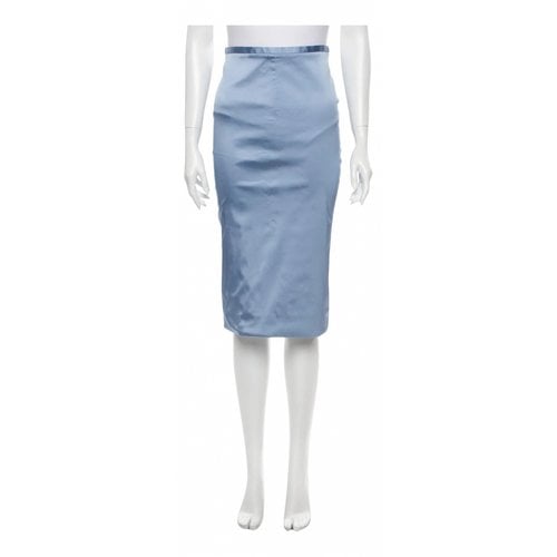 Pre-owned Dolce & Gabbana Silk Mid-length Skirt In Blue