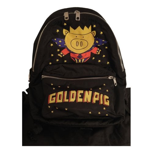 Pre-owned Dolce & Gabbana Cloth Backpack In Black
