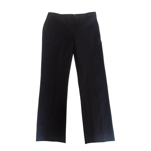 Pre-owned Jil Sander Wool Straight Pants In Blue
