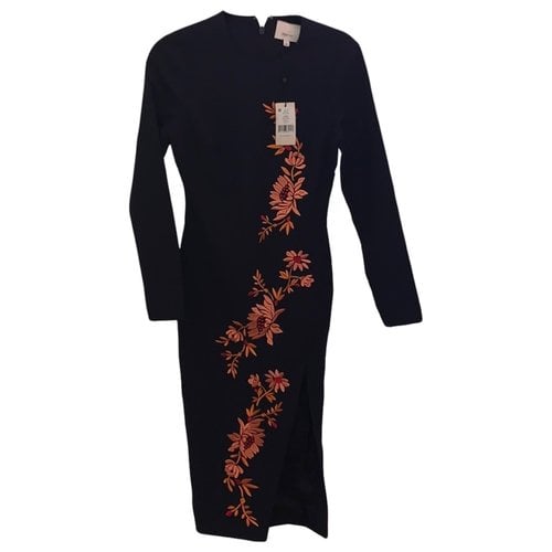 Pre-owned Cinq À Sept Mid-length Dress In Navy