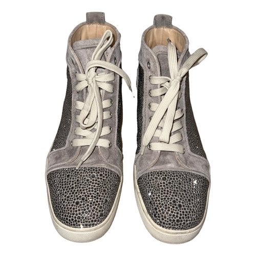 Pre-owned Christian Louboutin Louis Trainers In Grey