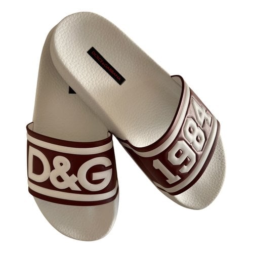 Pre-owned Dolce & Gabbana Sandals In White