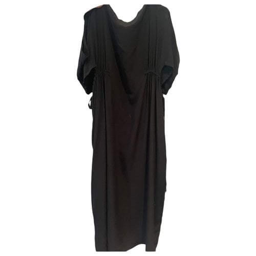 Pre-owned Nehera Silk Maxi Dress In Black