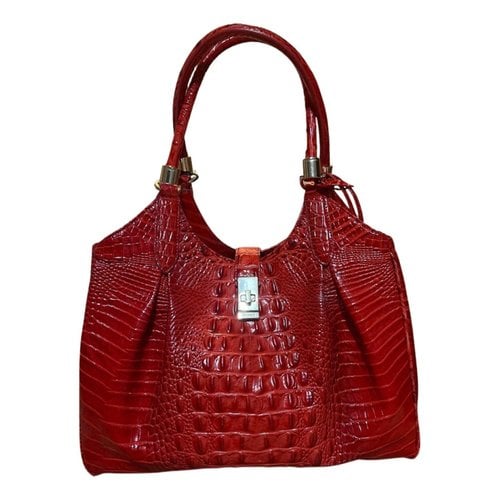 Pre-owned Brahmin Leather Handbag In Red